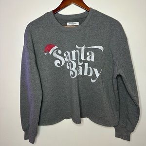 Grayson Threads Santa Baby Cropped Sweatshirt